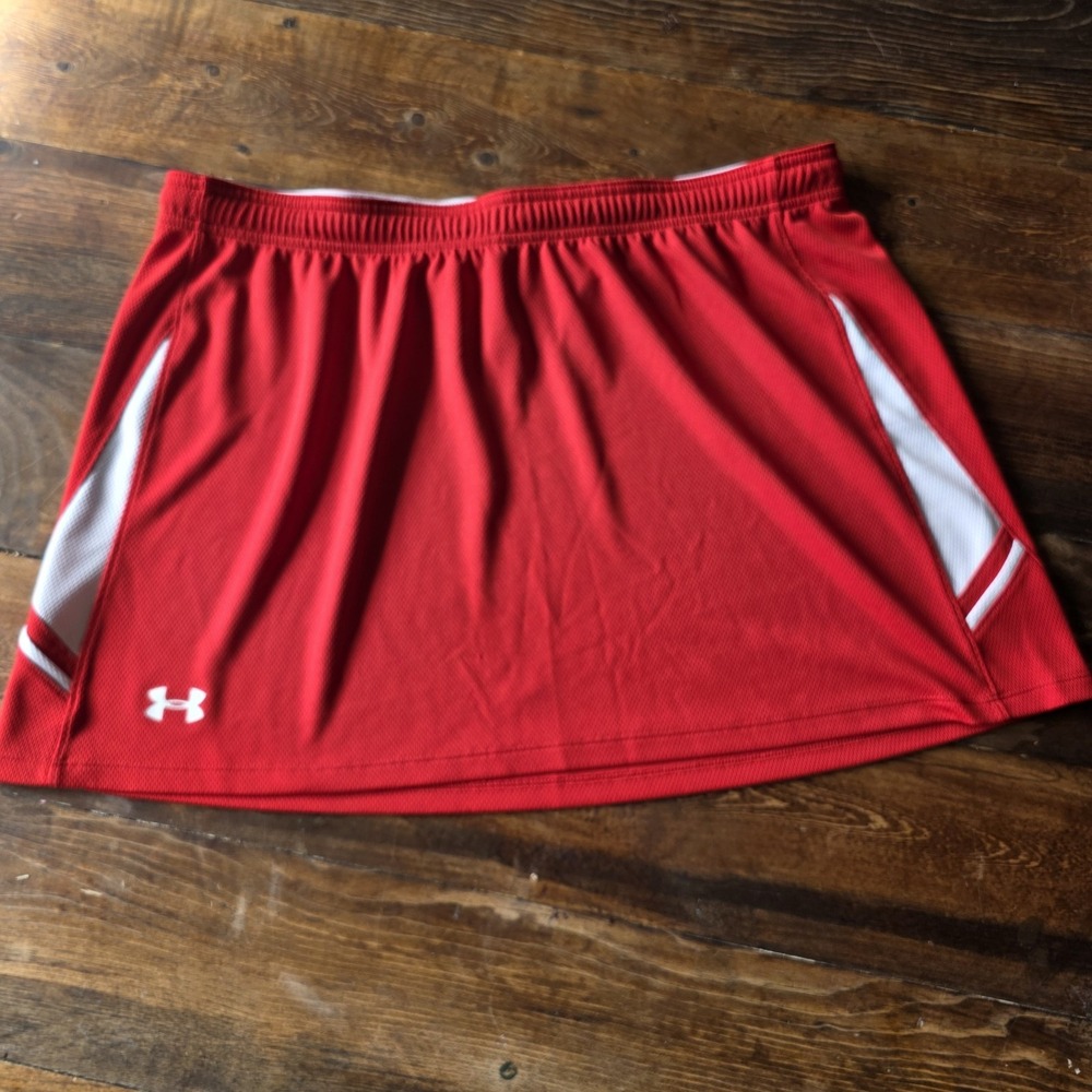 WOMENS‎ Under Armour  HOCKEY LACROSSE SKIRT Red/white XL
